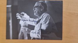 Leopold Lindtberg, Original Autogramm auf Foto in s/w