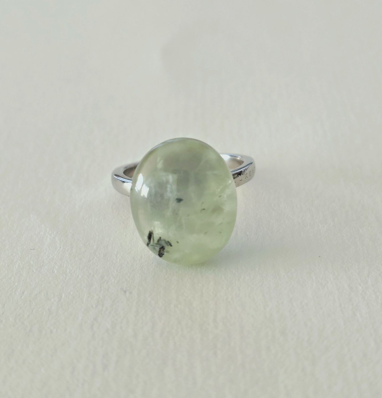 Anelli: Eleganter Prehnit Silberring 925 - NEU – Nuovo e nell'imballaggio originale da Uetikon am See venduto da Coralreef 1