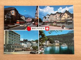 Alte Ansichtskarte von Brunnen am Vierwaldstättersee