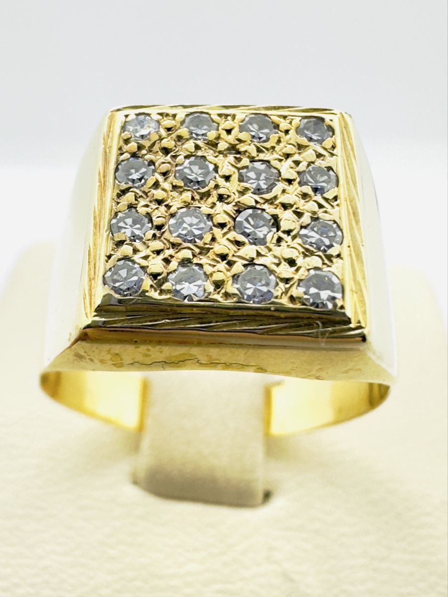 Ringe: 750/18 Karat Gold Ring mit 032 Ct Brillanten – Gebraucht aus Murg von MTGold