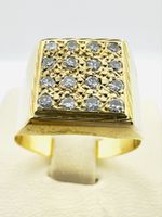 750/18 Karat Gold Ring mit 032 Ct Brillanten