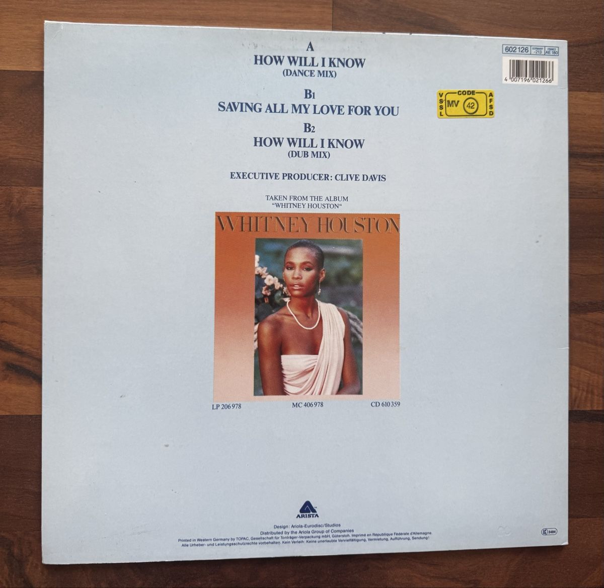 Dischi in vinile: Whitney Houston- How Will I Know - 12" Maxi - 80s – Usato da Rorbas venduto da BlackstarRecords 1