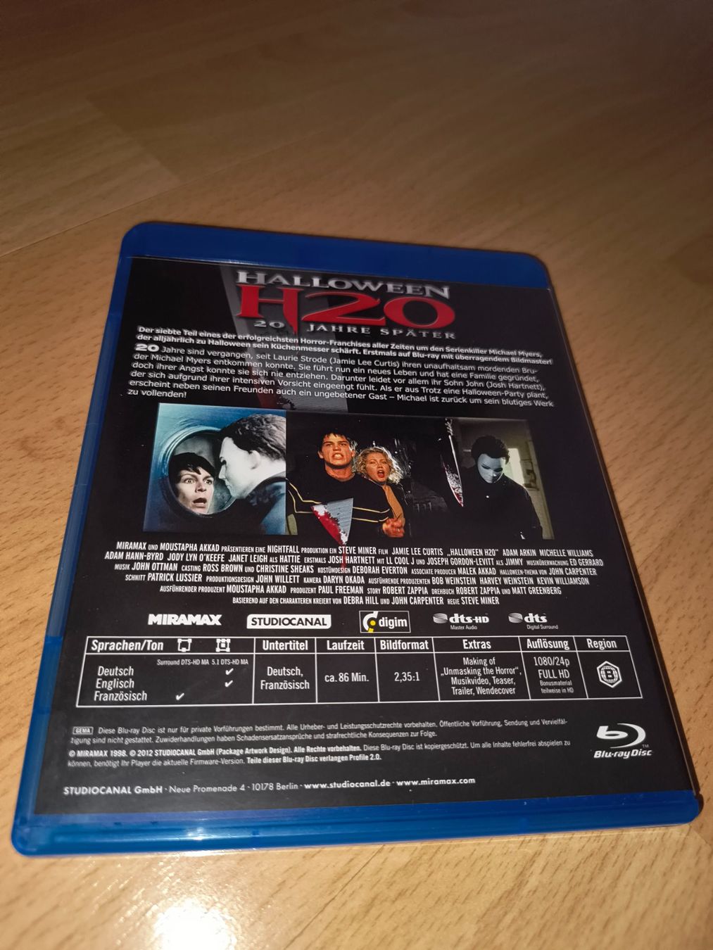 Tutti i DVDs: Halloween H20 20 Blu-ray – Usato da Rorschach venduto da gui_78vj 1