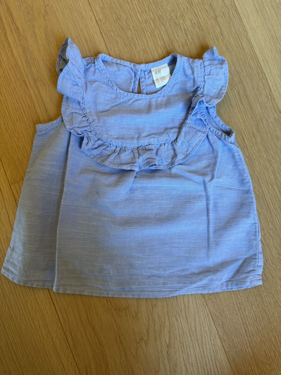 H&M Camicie, Top & T-shirt: Baby Top, Gr. 80, Leinen/Baumwolle – Usato da Planken venduto da tbswlch