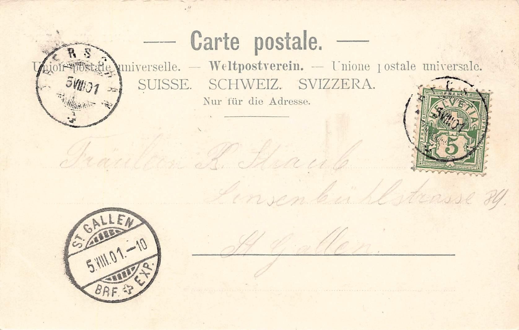 Cartoline postali: Azmoos mit Ruine Gräpplang – Usato da Bichelsee venduto da Gloeckner 1