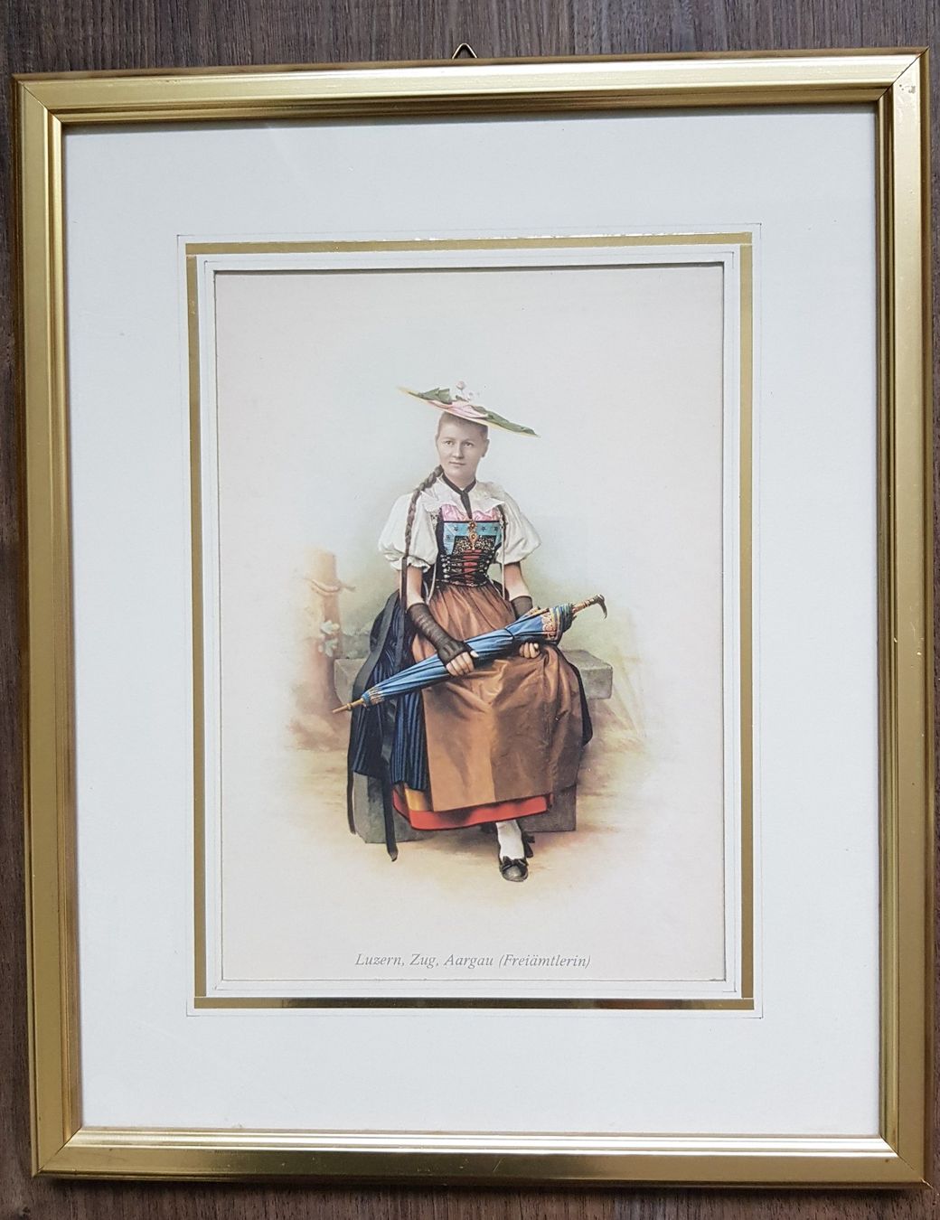 Grafica & Litografie: Bild Freiämtlerin Tracht – Usato da Hüttlingen venduto da darkir