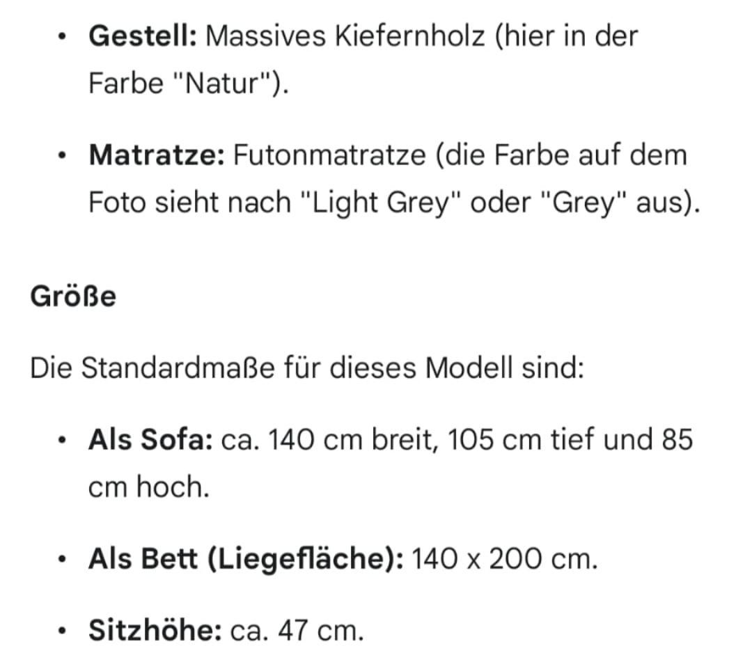 Divani: Futon Bettsofa, Top Zustand – Nuovo (secondo la descrizione) da Bleiken venduto da Manus-WunderPlunder 3