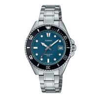 ⌚ Herrenuhr ®CASIO Edelstahl Blau 38mm Diver Style 5 ATM NEU