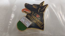 I ❤ CHIEN DE SERVICE POLICE CANTONALE PIN-VINTAGE Waadt