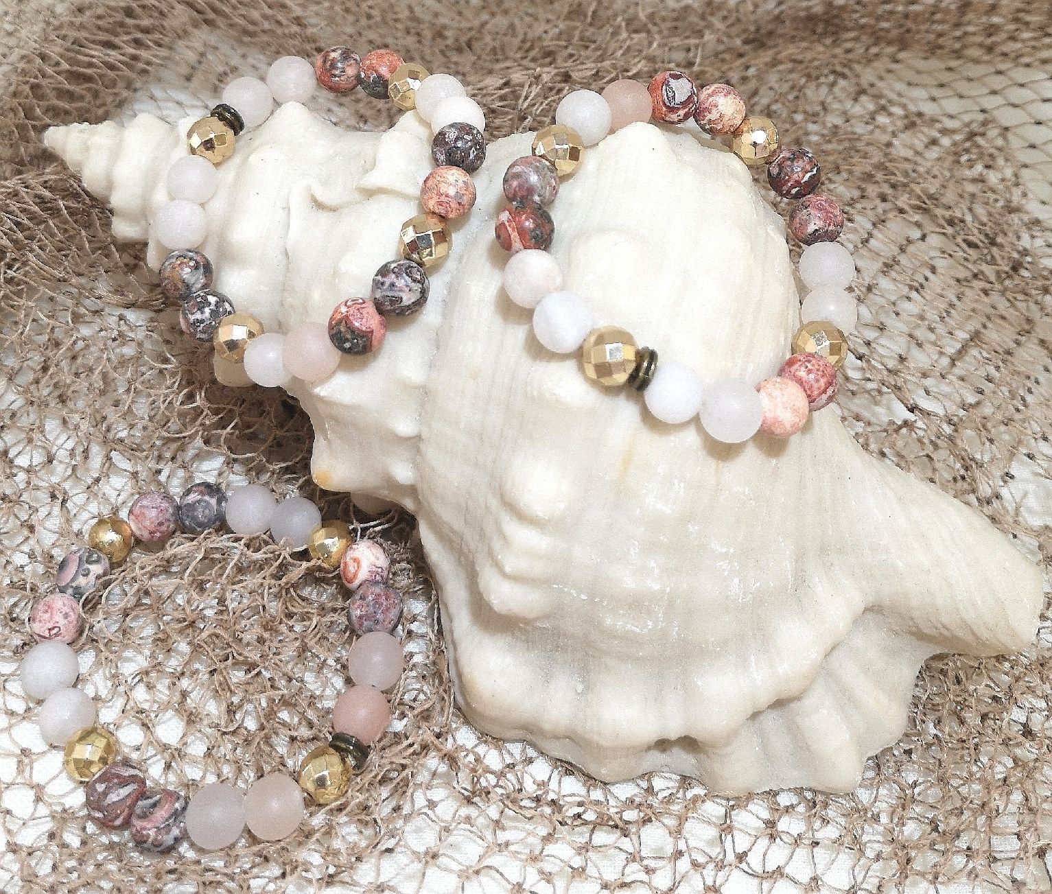 Bracciali & Braccialetti: 1 Steinarmk. mit Goldspacer - Spendenaktion – Nuovo (secondo la descrizione) da Unterkulm venduto da Nachtigall 3