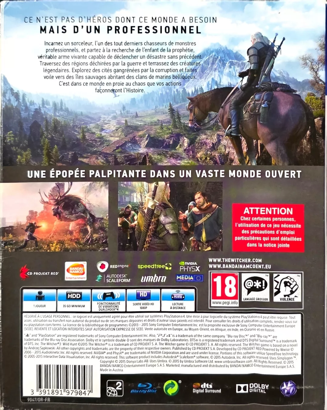 Sony Giochi: The Witcher 3 Wild Hunt – Usato da Lausanne venduto da qoqyan 1