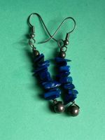 Lapislazuli Ohrhänger mit Silberkugel