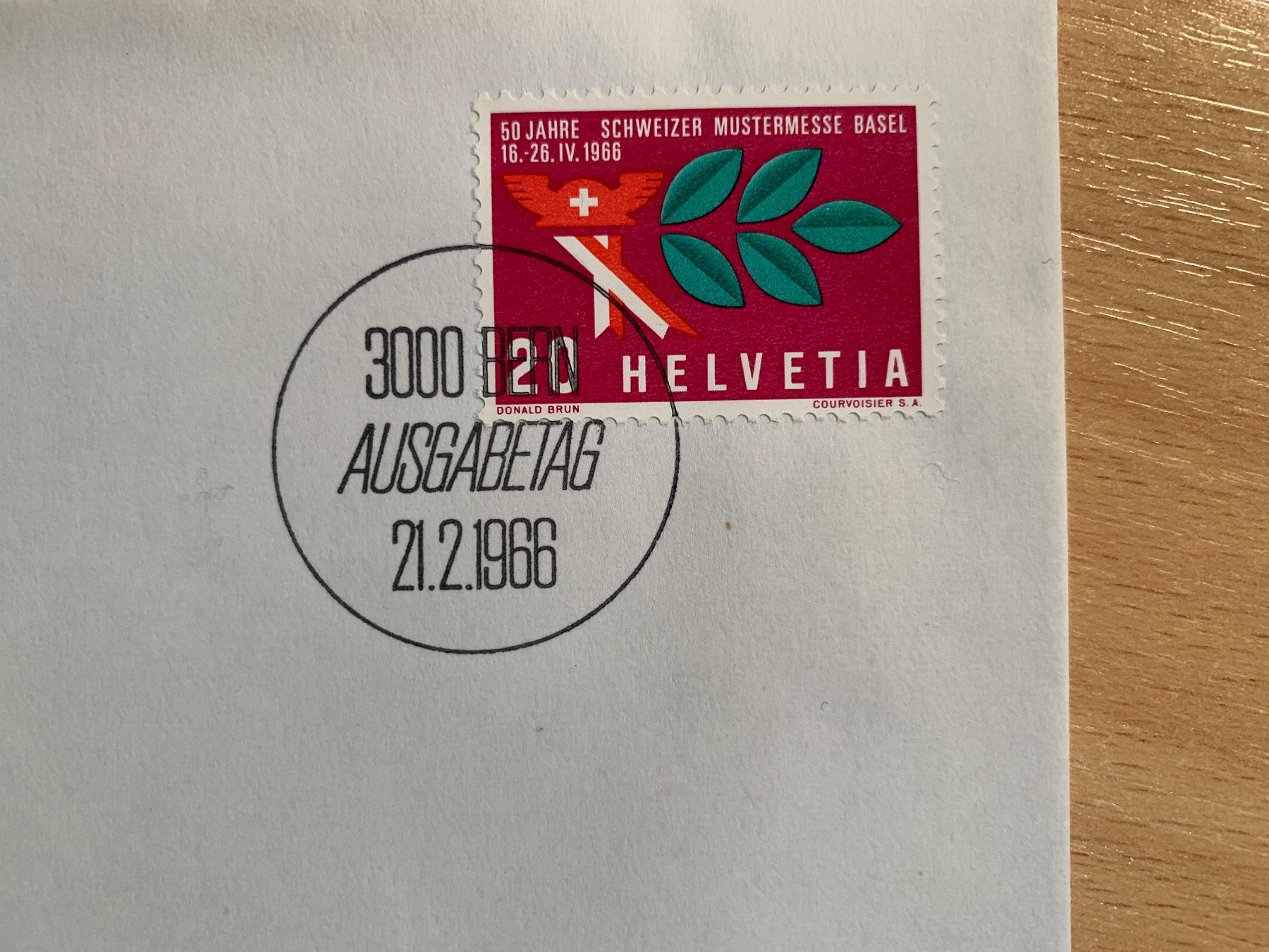 Alle Briefmarken: Ersttagsbrief 50 Jahre Mustermesse Basel 1966 – Gebraucht aus Ibach von lisch3 3