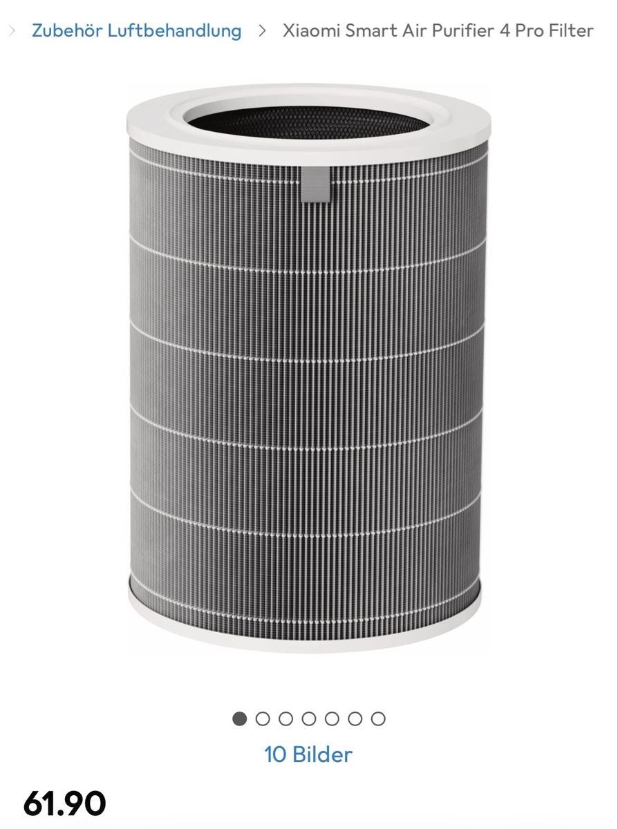 Ventilazione: Xiaomi Luftfilter P. 4 2Stk. – Nuovo (secondo la descrizione) da Bottmingen venduto da Jstraehl