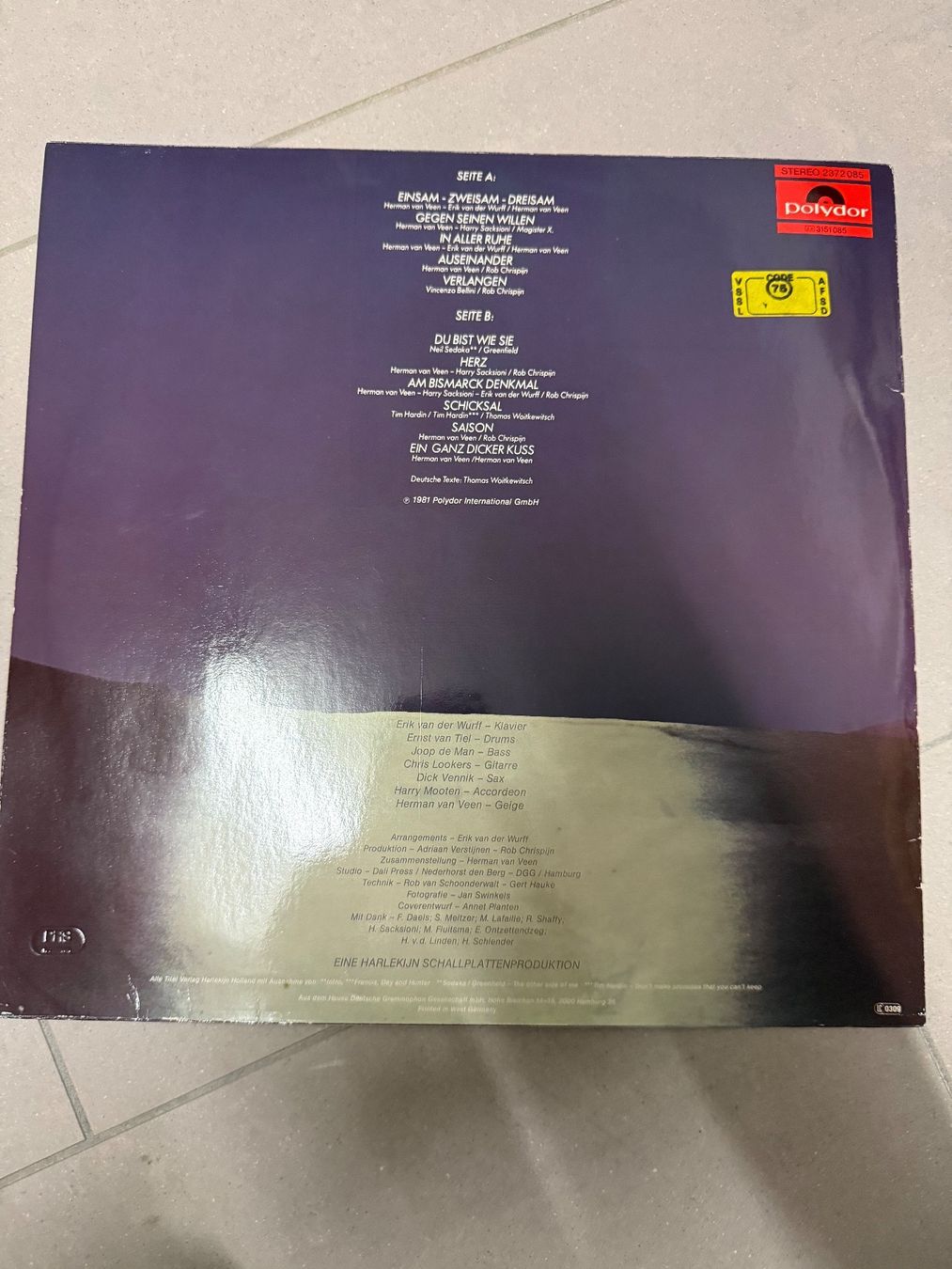 Dischi in vinile: Schallplatte / Hermann Van Ween / Anziehungskraft der Erde – Usato da Freidorf TG venduto da sarotiko 1