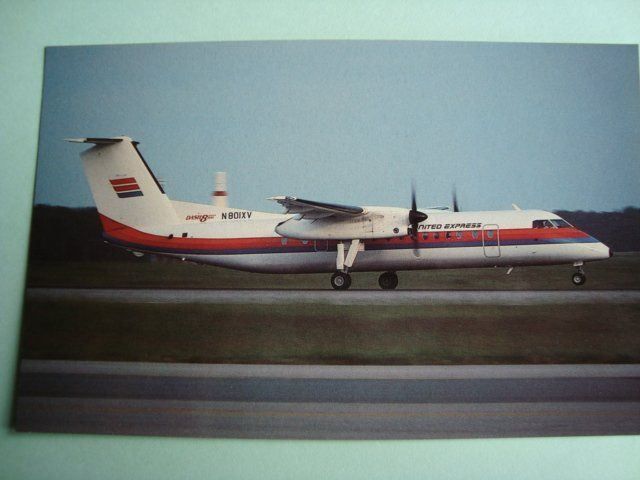 Cartoline postali: United Express, Dash 8-301, N801XV – Nuovo e nell'imballaggio originale da Thun venduto da Abigboss
