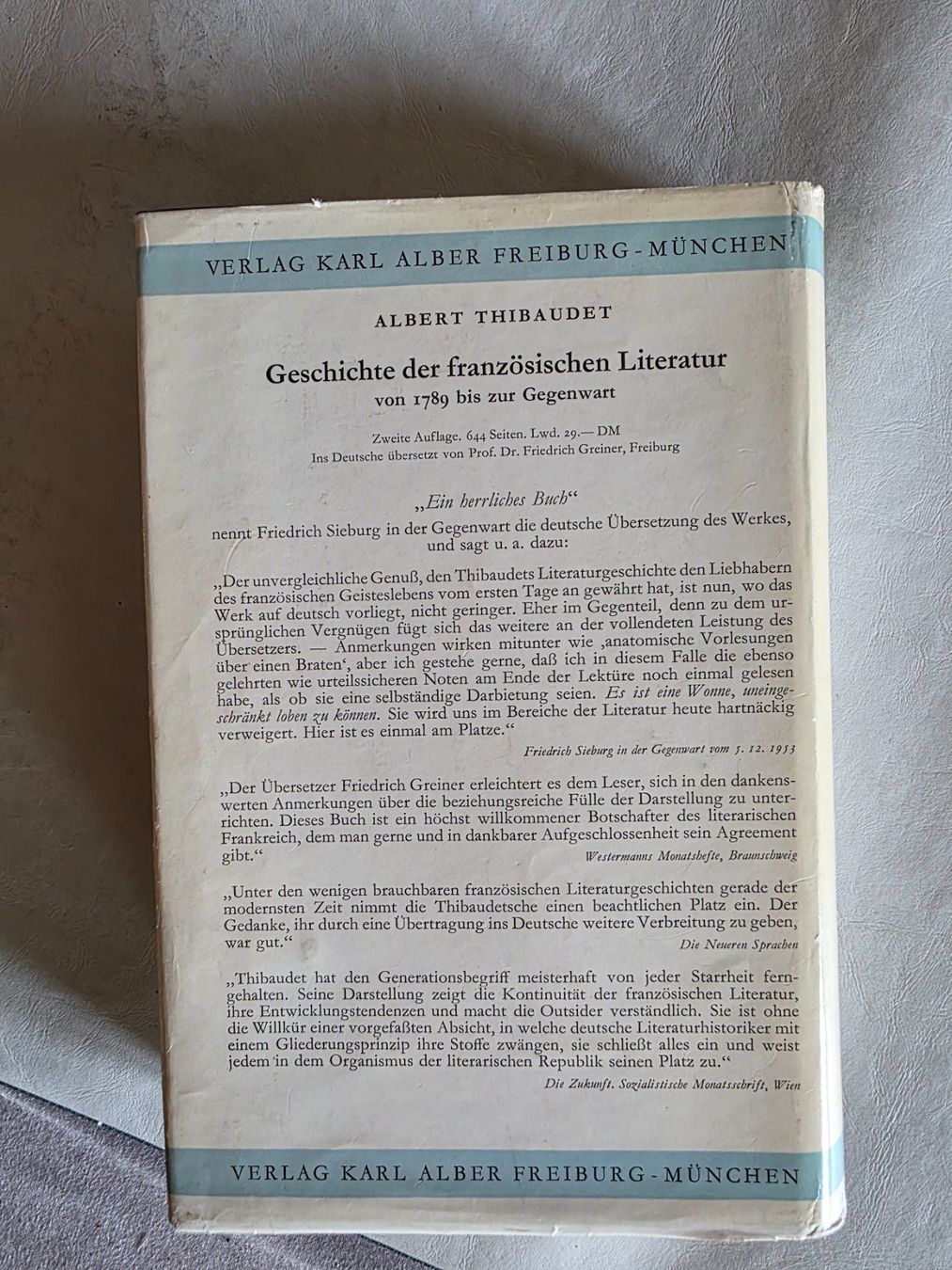 Libri: Sammlung Orbis - Hermann Pfrogner - Musik Geschichte 1954 – Usato da Walterswil BE venduto da Lonitti 2