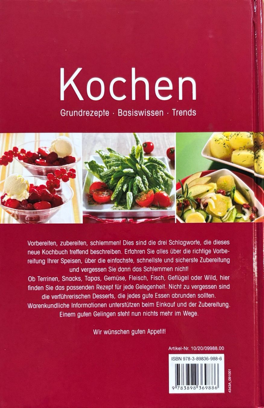 Libri: Kochen - Grundrezepte, Basiswissen, Trends – Nuovo e nell'imballaggio originale da Sarnen venduto da Livres 1
