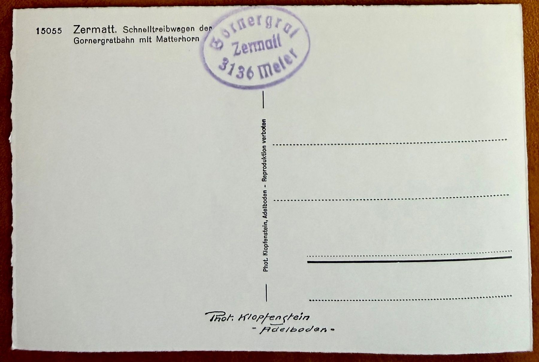 Cartoline postali: Zermatt - Gornergratbahn - Cervin – Usato da Lutry venduto da Ediego 1