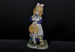 Vintage Porzellanfigur Mädchen mit Hund – ca. 1960