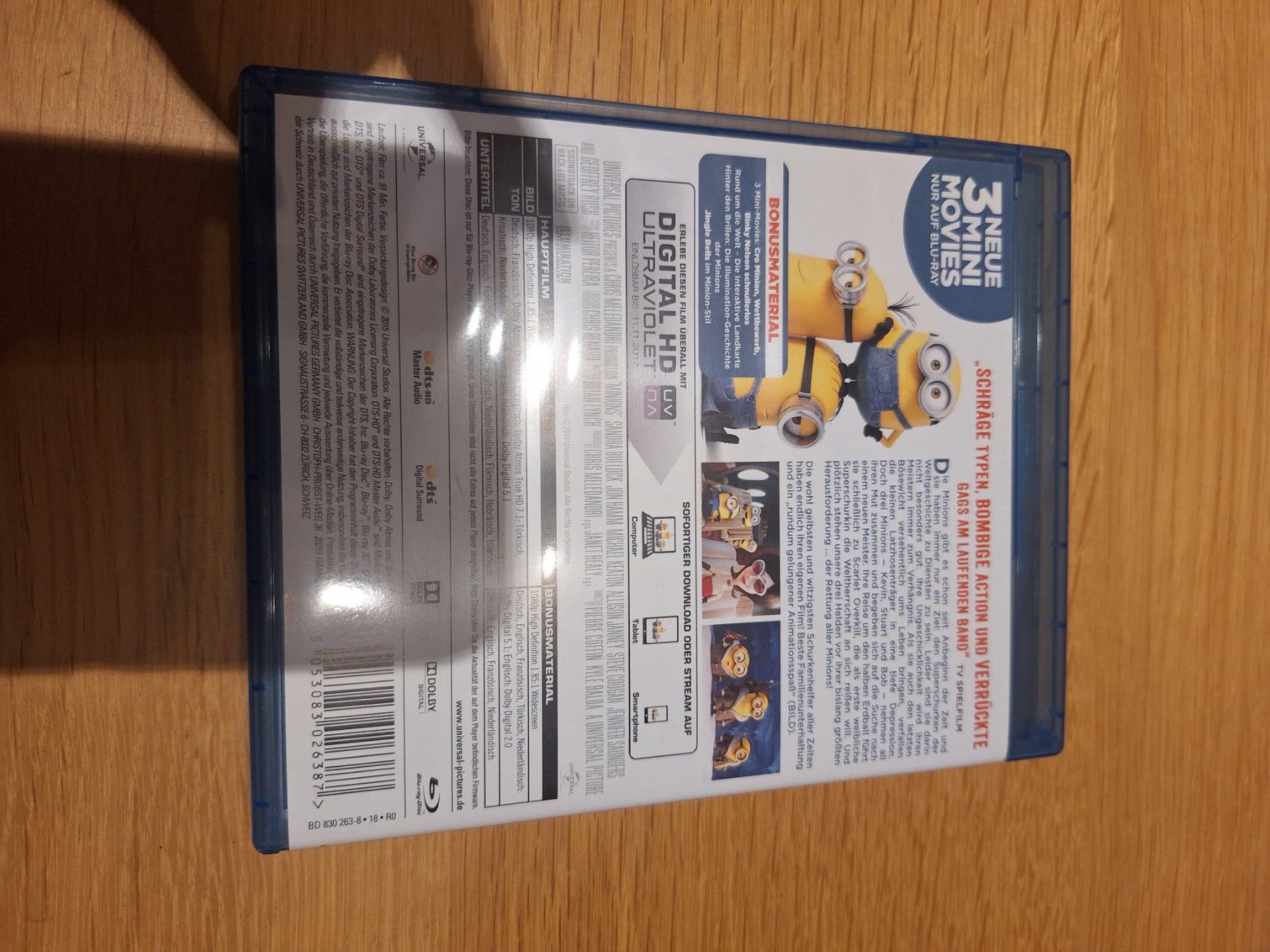 Tous les DVDs: Blu-Ray Minions – D'occasion à Wanzwil par chlinih93 1