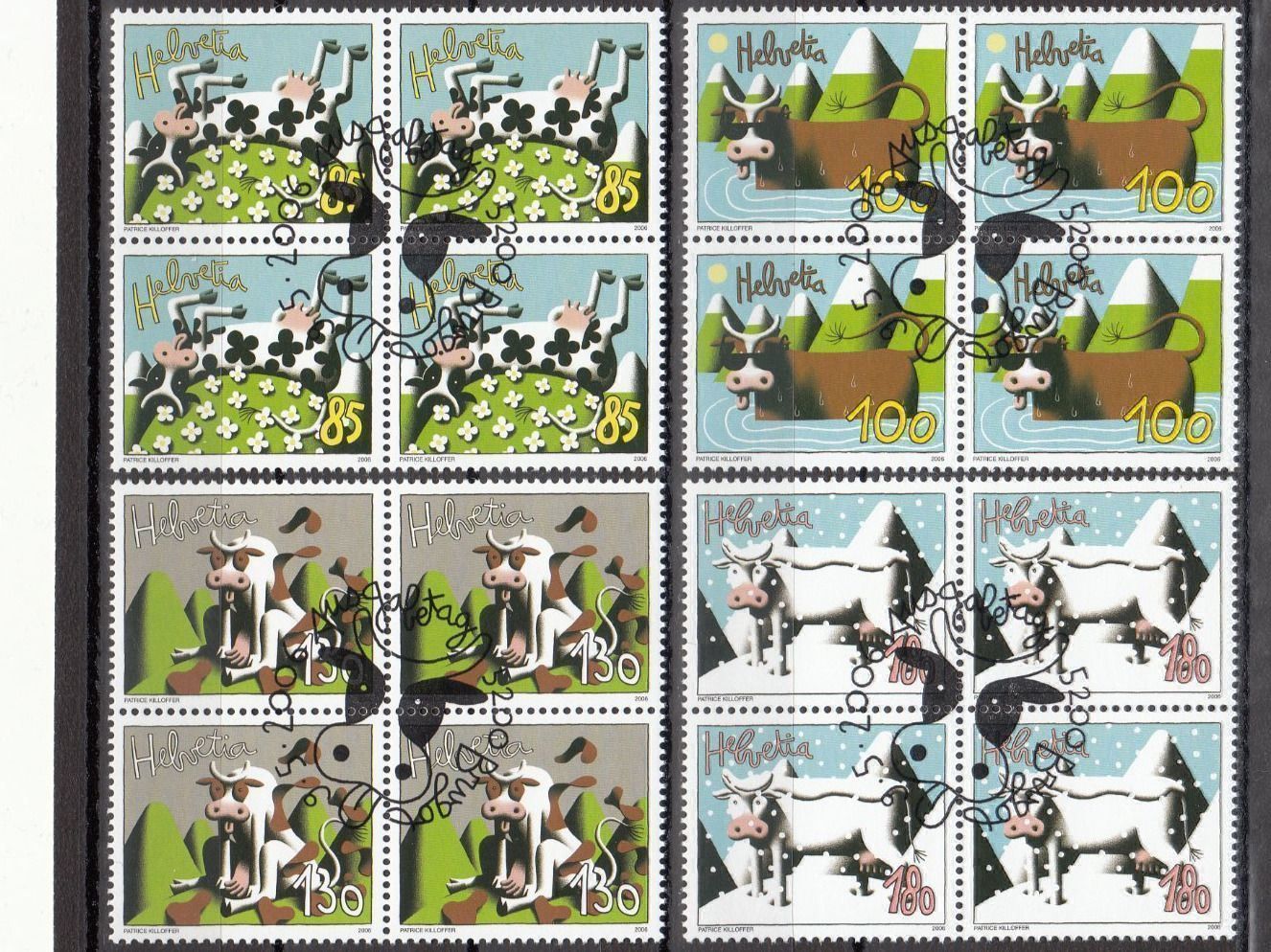 Alle Briefmarken: SBK 1198 - 1201 im 4er-Block mit ET – Gebraucht aus Bürglen TG von StampGraf
