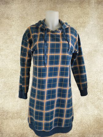 Hoodie-Kleid im Holzfäller-Stil, Grösse M - Herbst-Look!