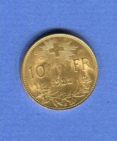 (892) 10 Fr. 1922 Vreneli Top Stgl Gold