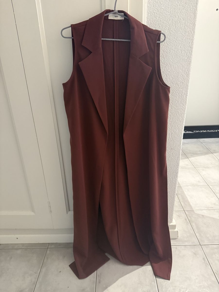 Mango Gilet & Giacche senza maniche: Langes Gilet / Weste Bordeaux – Nuovo (secondo la descrizione) da Bern venduto da kwa_pyt9 2