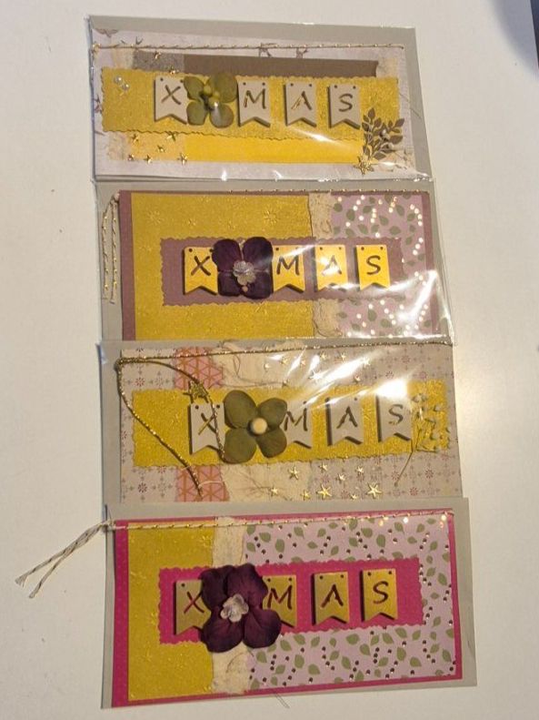 Cartoline: 4er SET, Weihnachtskarten mit X-MAS Buchstaben – Nuovo e nell'imballaggio originale da Nottwil venduto da echtMOMO