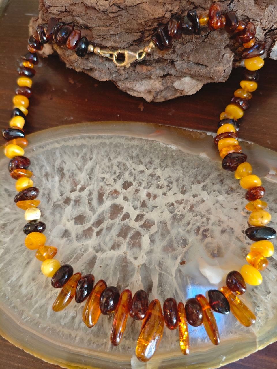 Catenine: ECHTE BERNSTEIN KETTE/COLLIER, 45 cm. LANG – Nuovo (secondo la descrizione) da Weiningen ZH venduto da actera 7