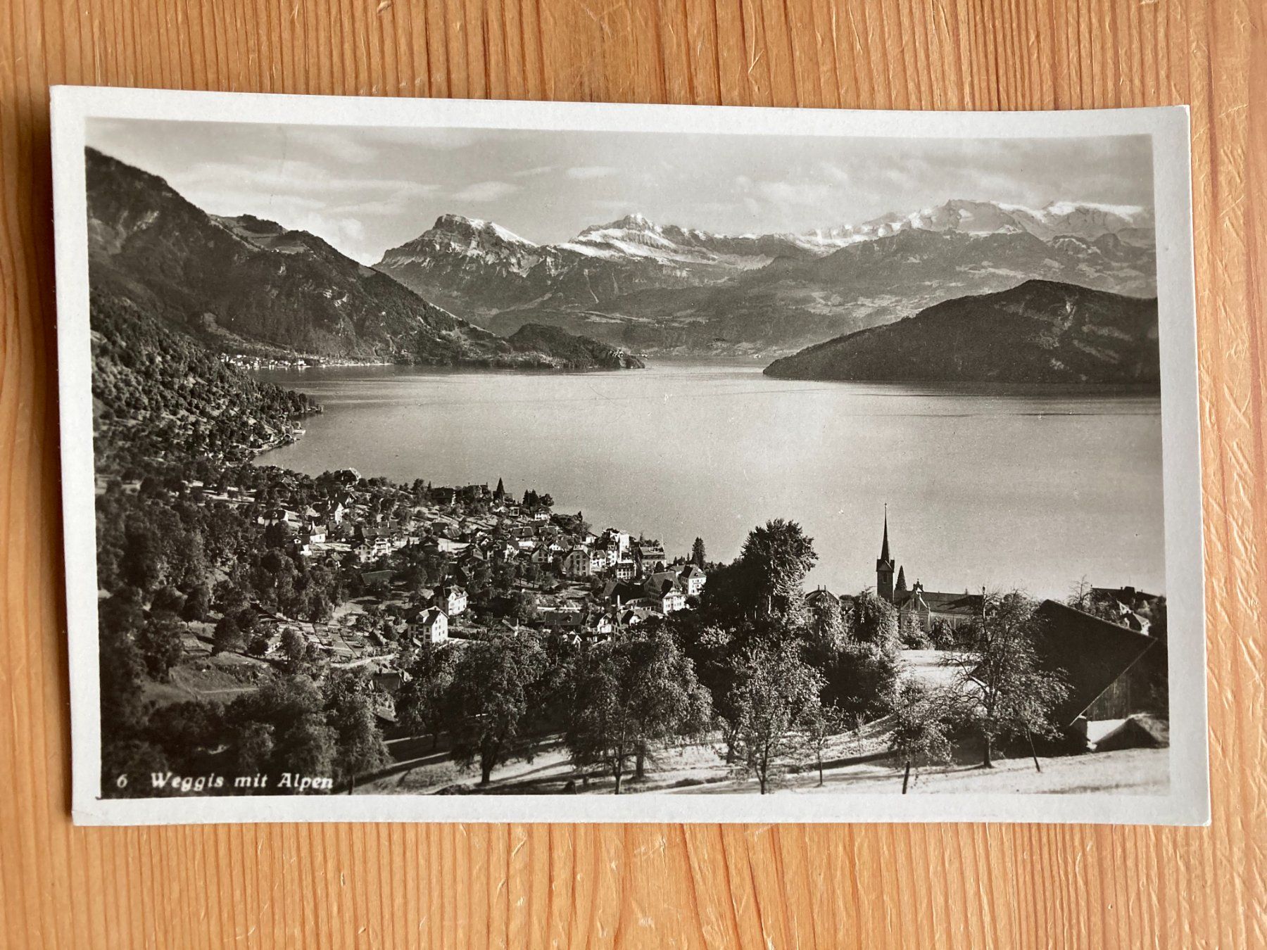 Ansichtskarten: Weggis mit Alpen - AK 1935 – Gebraucht aus Oberuzwil von Henri09