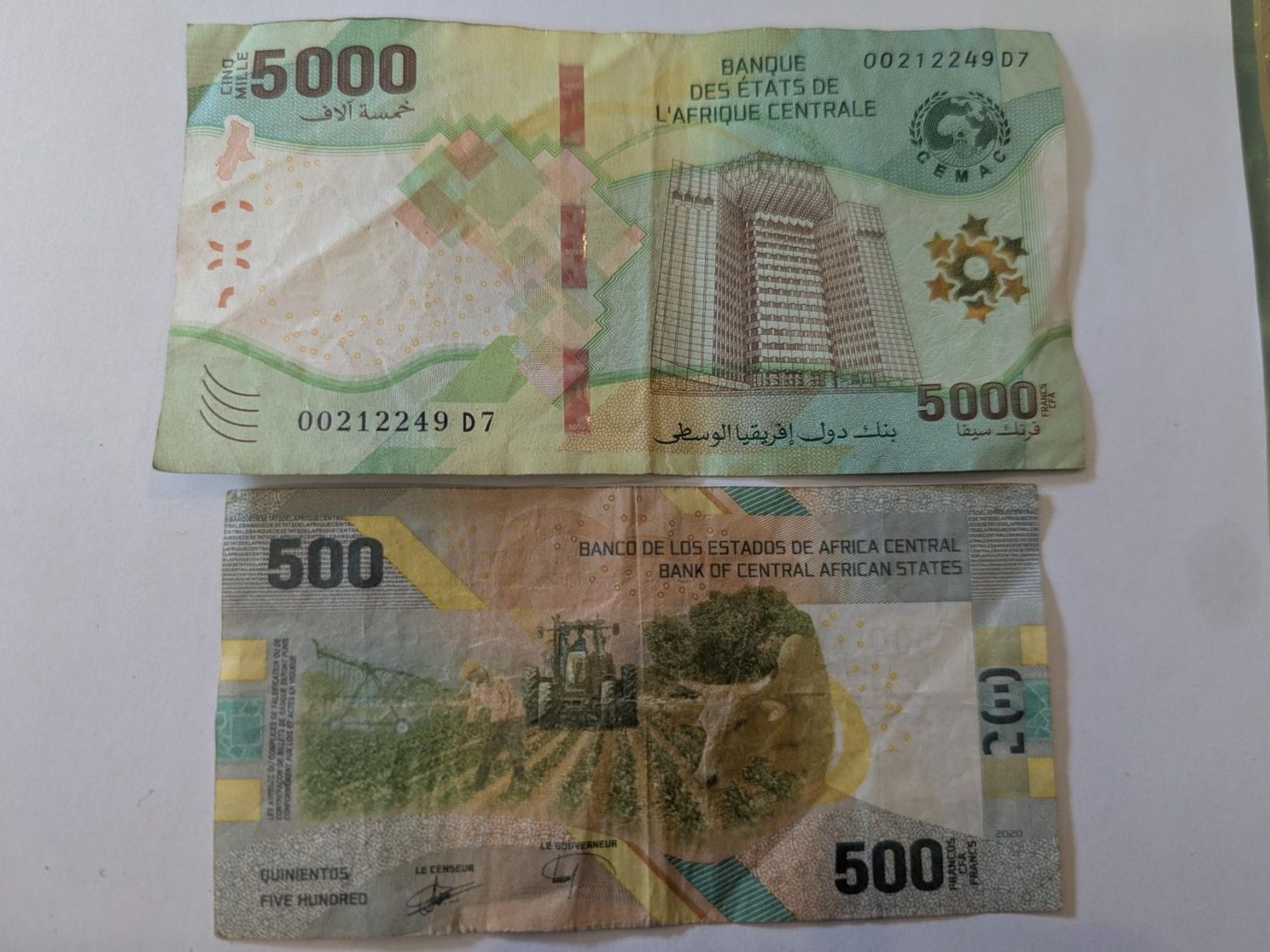 Banconote: Gabon banknote ,delivery mi Sept – Usato da Porrentruy venduto da jmbechir 1