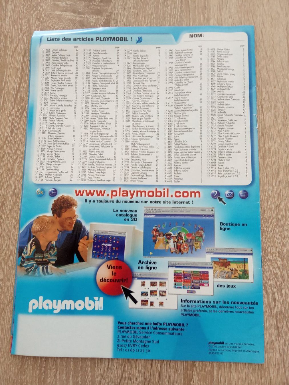 Documenti: Catalogue Playmobil 2004 FR – Usato da Champtauroz venduto da Ozu917 1