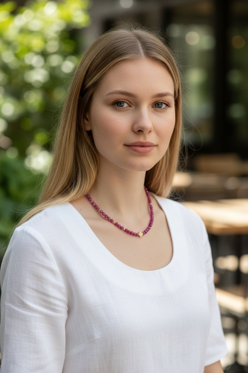 Catenine: Choker mit natürlichen Rubin Edelsteinen – Nuovo e nell'imballaggio originale da Kriens venduto da Hortensie6 8