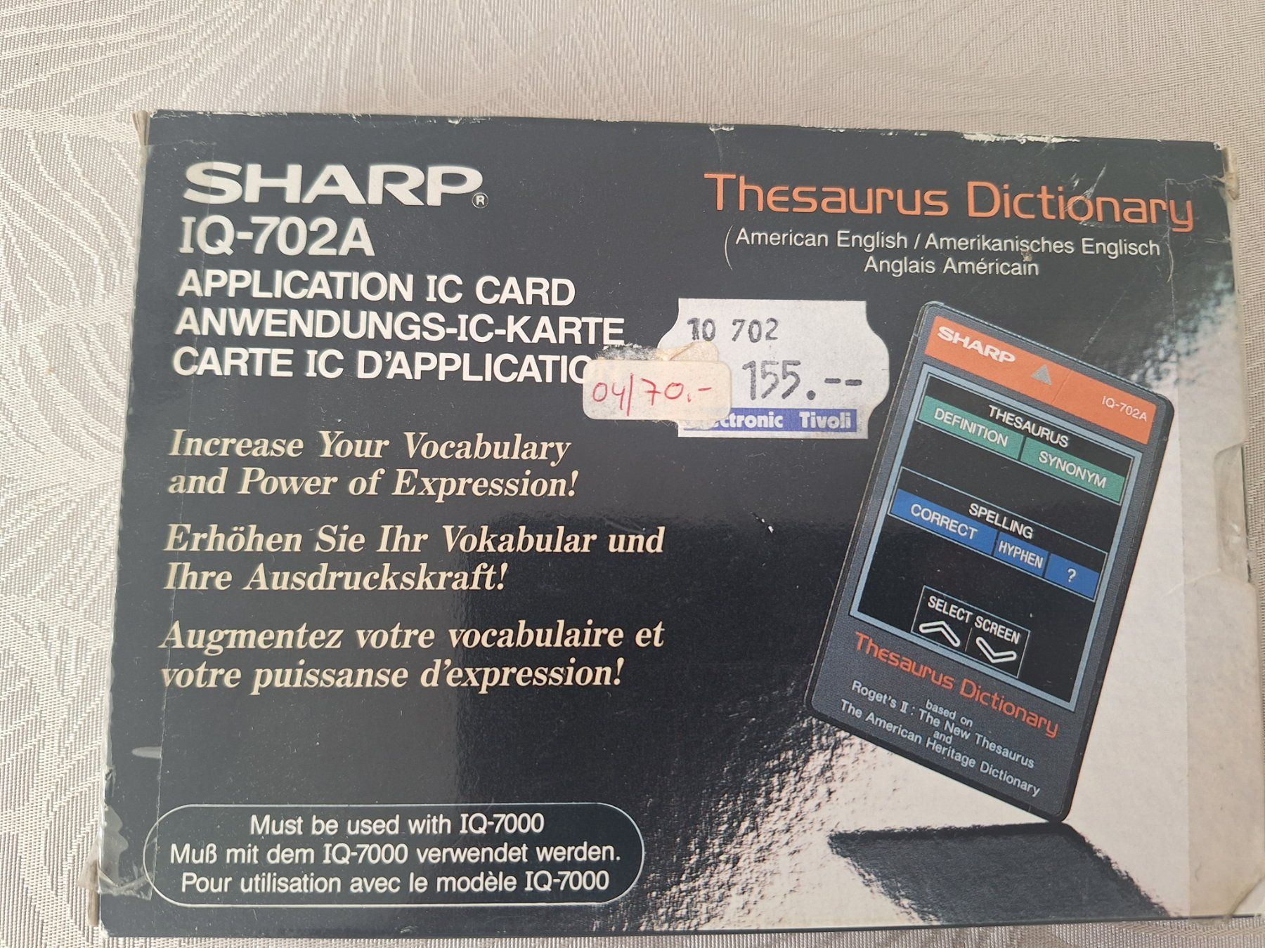 Karten: Sharp IQ-702A Thesaurus Anwendungskarte – Gebraucht aus Zürich von Lemon007 3