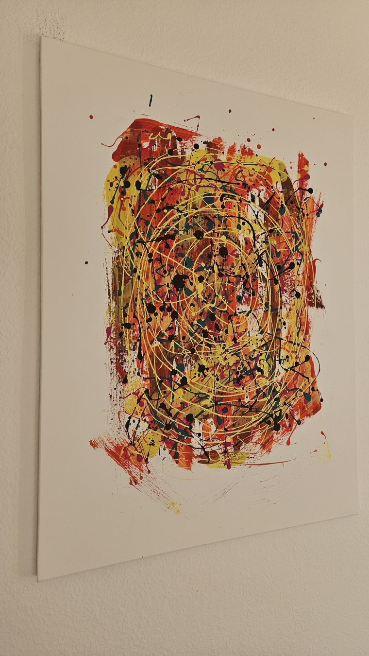 Dipinti: Tableau peinture abstraite technique dripping  – Nuovo (secondo la descrizione) da Le Locle venduto da fab_c9hh 2