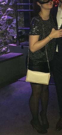 Haut à strass type Lurex