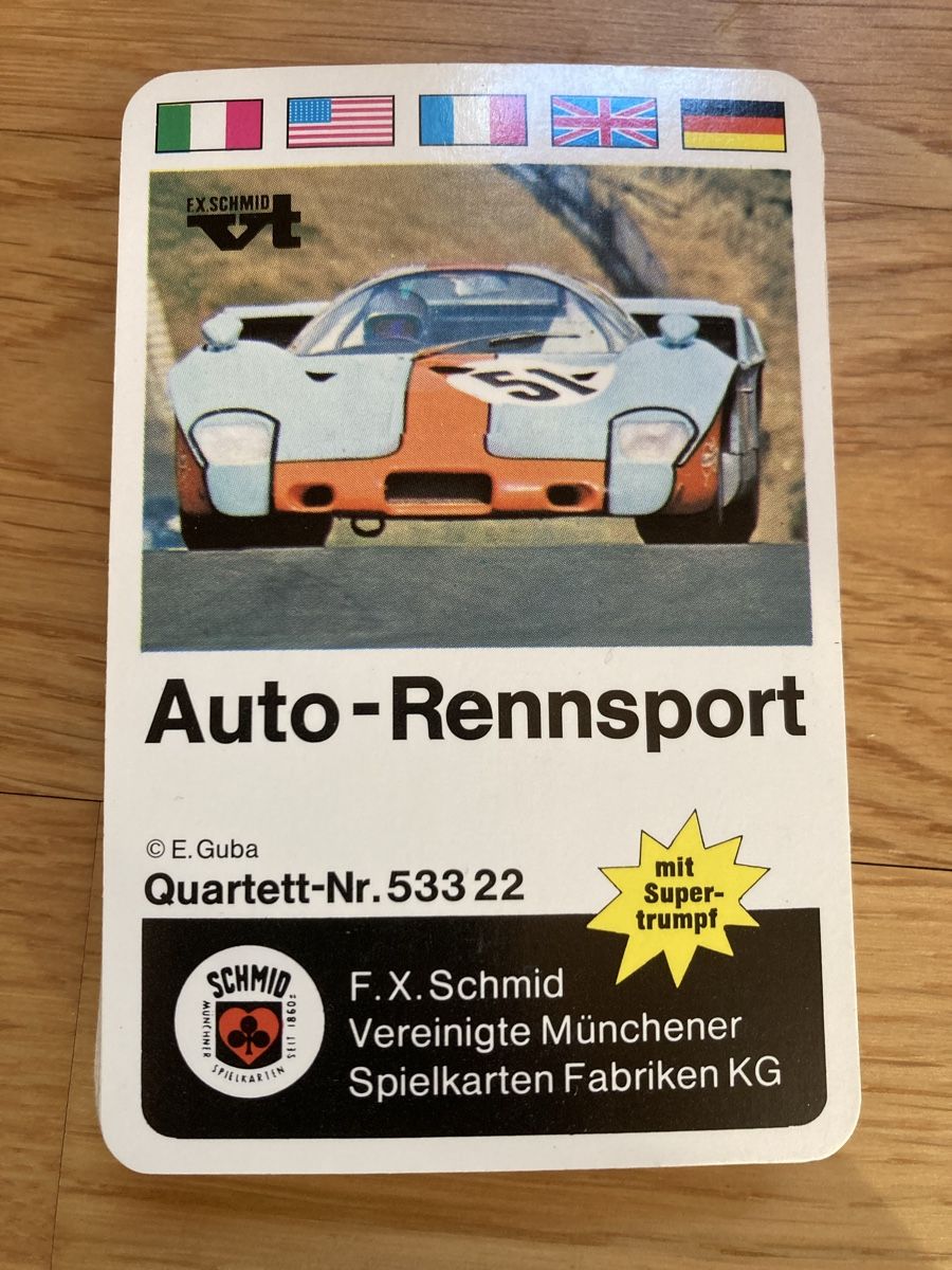 Spiele: Auto-Rennsport Quartett – Gebraucht aus Burgdorf von Jointler