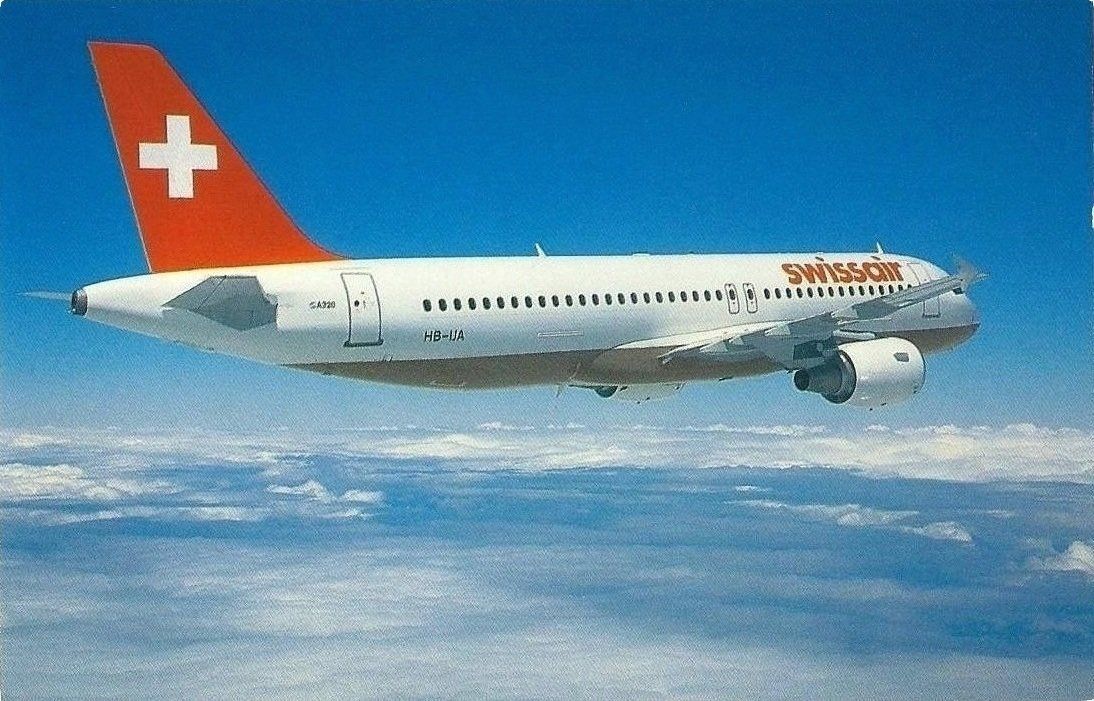 Cartoline: Swissair Flugzeug Airbus A320, Ansichtskarte – Usato da zürich venduto da parts5060