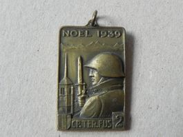 Medaille CH Militär Grenzbesetzung CP.Ter.Fus 2 Noel 1939