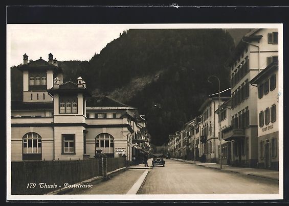Cartoline postali: Thusis, Restaurant auf der Poststrasse – Usato da Berlin venduto da bartko-reher
