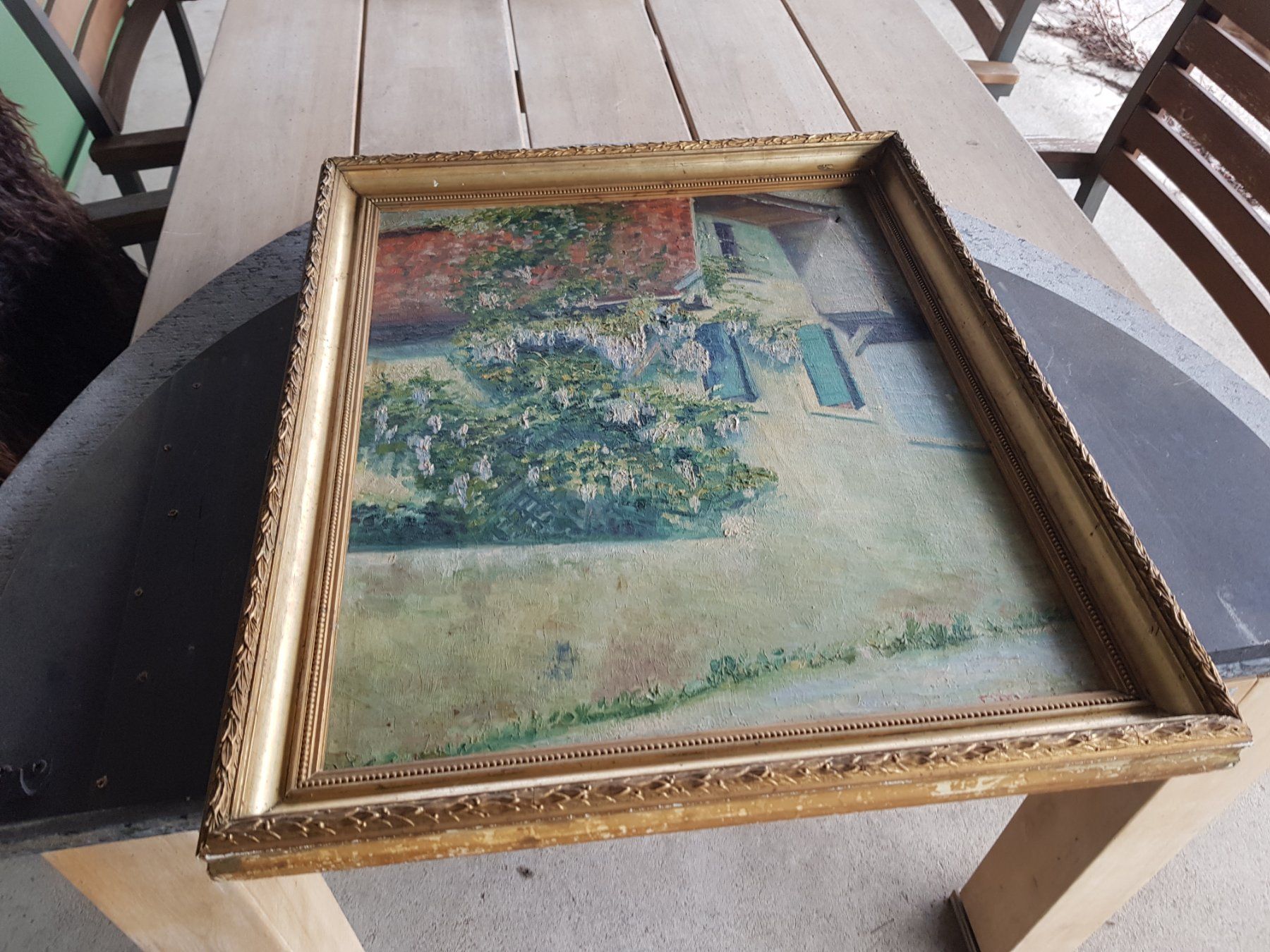 Dipinti: antikes Gemälde, schöner Rahmen - 1918 - W. Bruderer – Usato da Walterswil BE venduto da Lonitti 2