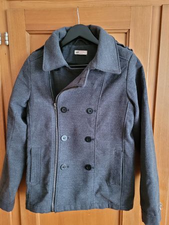 H&M Winterjacke Jungen Gr. 158, anthrazit, guter Zustand
