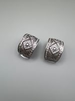 Creolen mit Zirkonia geometrisch