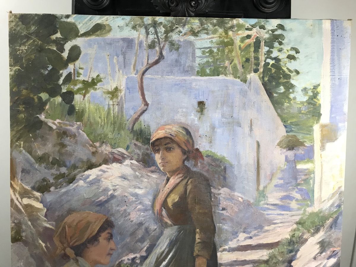 Dipinti: Ölgemälde um 1900 mit Monogramm – Usato da Wolfhalden venduto da SecondAntique 2
