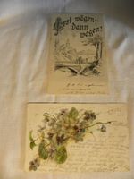 2 alte schöne Ansichtskarten Schweiz von 1901 und 1902