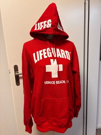 Hoodie Lifeguard Original aus Venice Beach rot Grösse M
