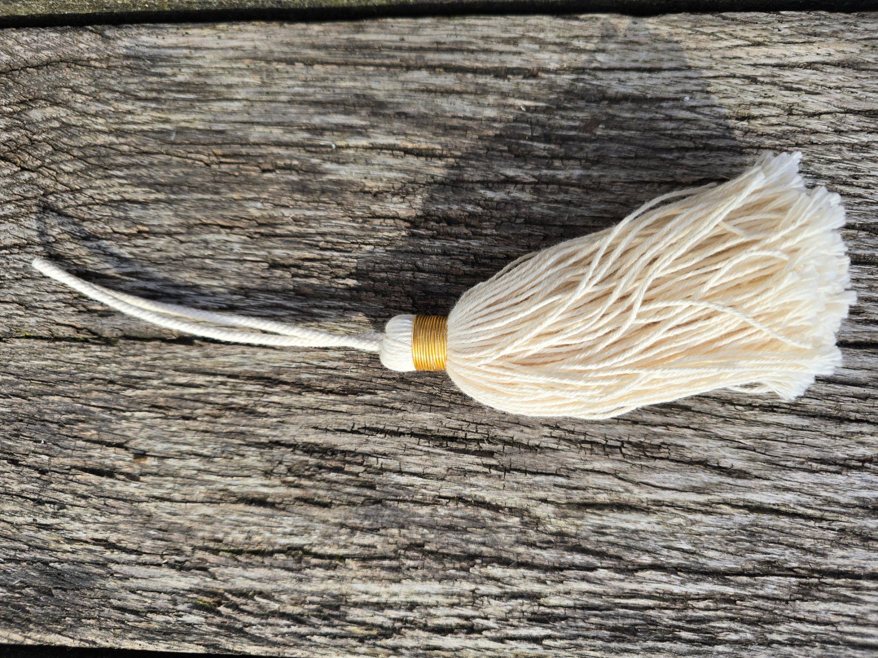 Tutte le decorazioni: Quaste: Baumwolle/Metall gold-ANGEBOT – Nuovo (secondo la descrizione) da Romanshorn venduto da Rachacha