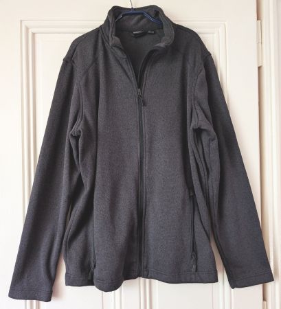 LIVERGY : Confortable veste gris foncé look tricot XL-XXL
